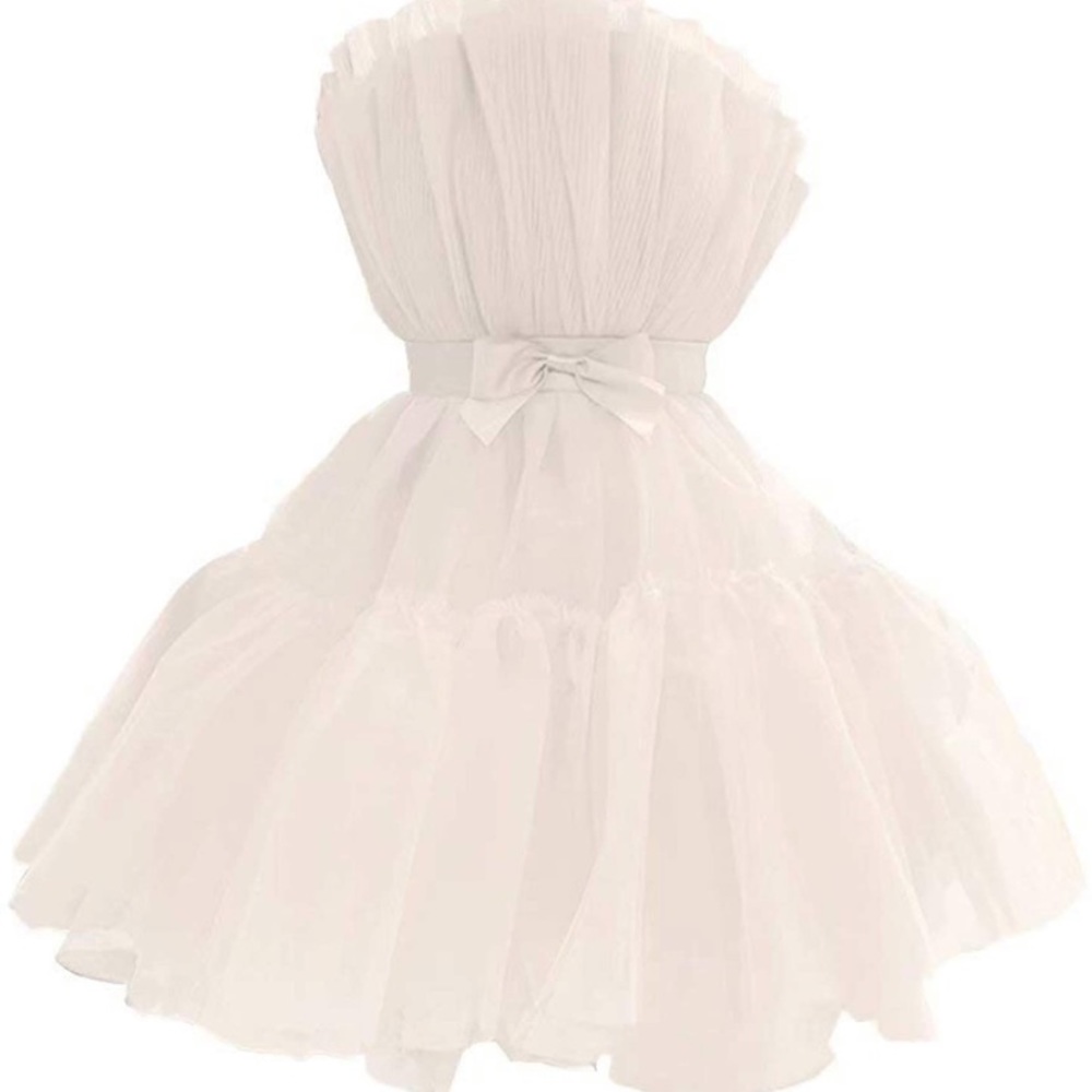 White Tulle Mini Dress